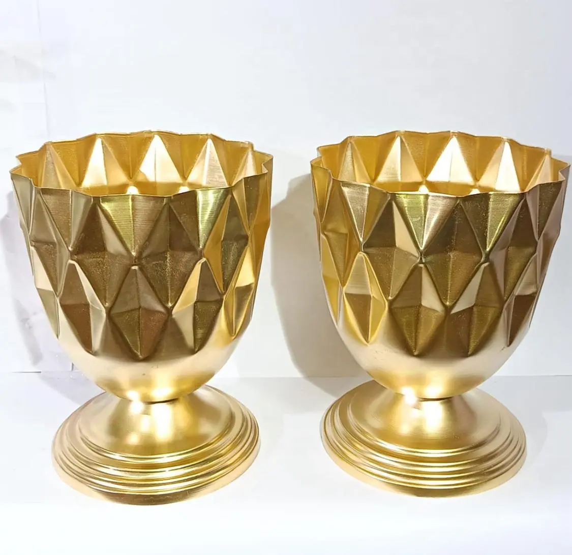Gold Geometric Decorative Vases